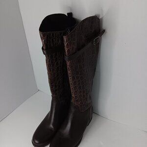Clarks kneel length brown boots, fall boots